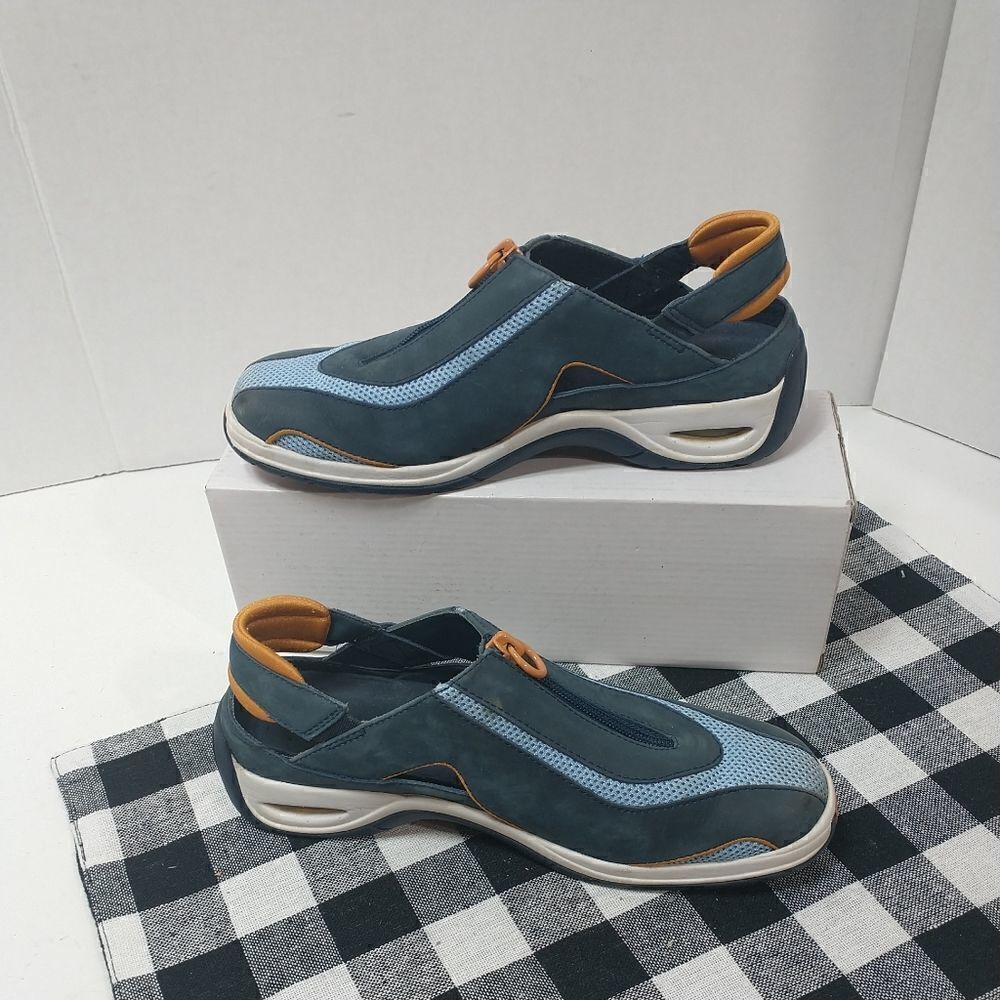 COLE HAAN Women's Blue/Orange Zip Slingback Air Sneakers Size US 6.5B D15149 - Picture 2 of 10